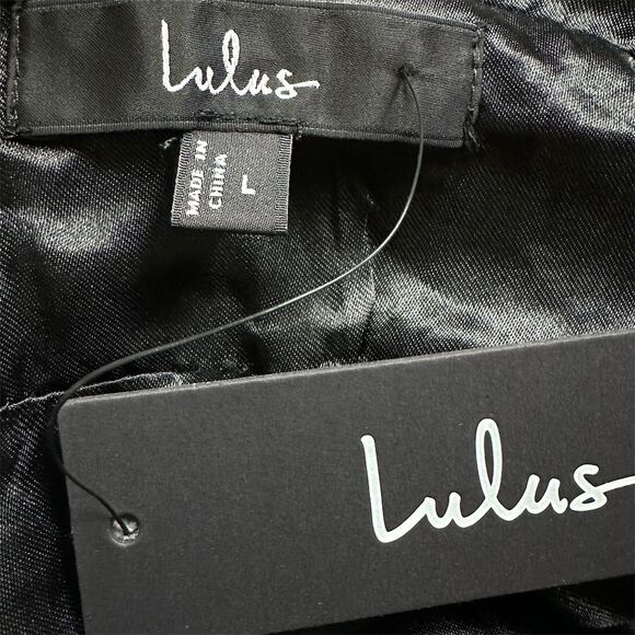 NWT Lulus Women's Amazing Evening Black Tiered Maxi Dress Formal Size L - Picture 9 of 10